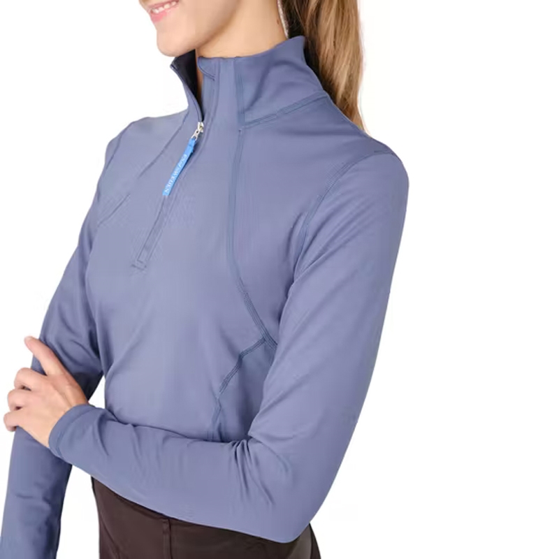 PSOS Alex Long Sleeve Half Zip Top Dim Blue