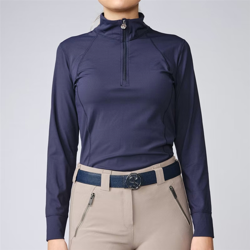 PS Of Sweden Wivianne Long Sleeve Half Zip Base Layer in Navy