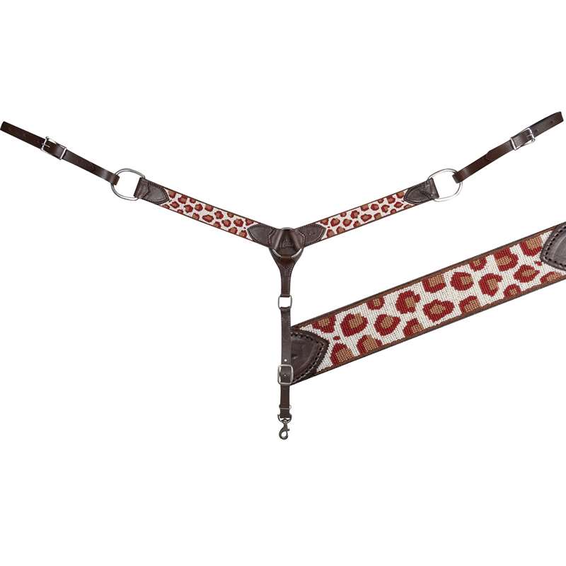Cashel 2-inch Beaded Leopard Breastcollar