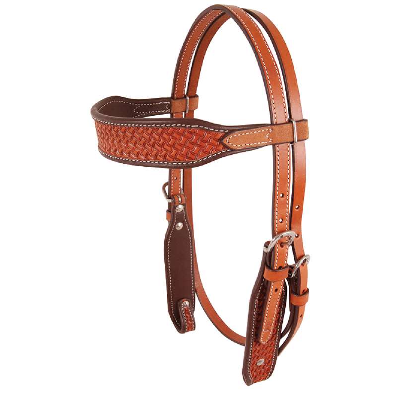 Cashel Browband Headstall with Basket Tooling