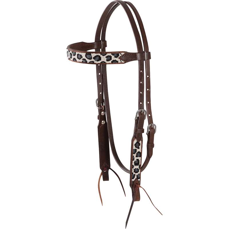 Cashel Beaded Leopard Browband Headstall