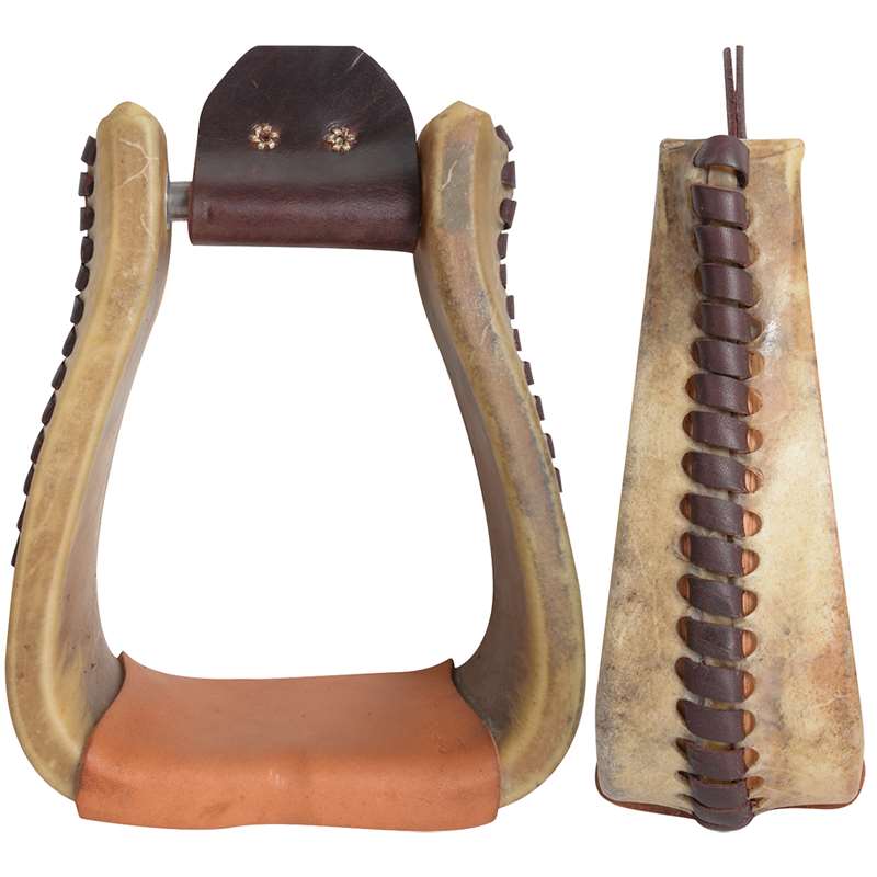 Martin Saddlery Rawhide Roper Stirrup 3-inch Extra Deep