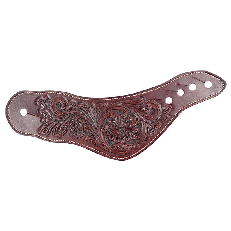 Martin Saddlery Dovewing Spurstraps with Mountain Daisy Tooling