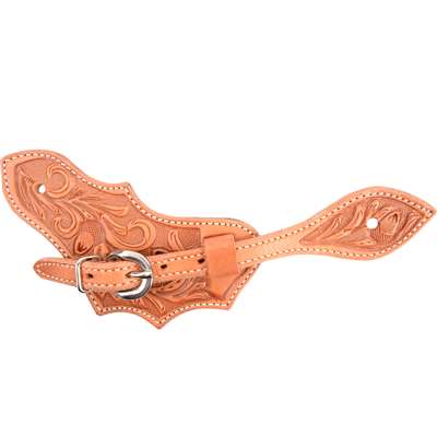 Martin Saddlery Oak Leaf Spurstraps with Acorn Oak Tooling