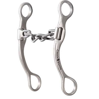 Classic Equine Performance Straight Shank Bit with Chain