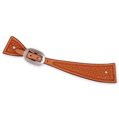 Martin Saddlery Square Spurstraps with Camo and Basket Tooling