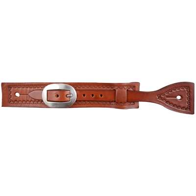 Martin Saddlery Square Sliding Spurstraps with Camo Border Tooling