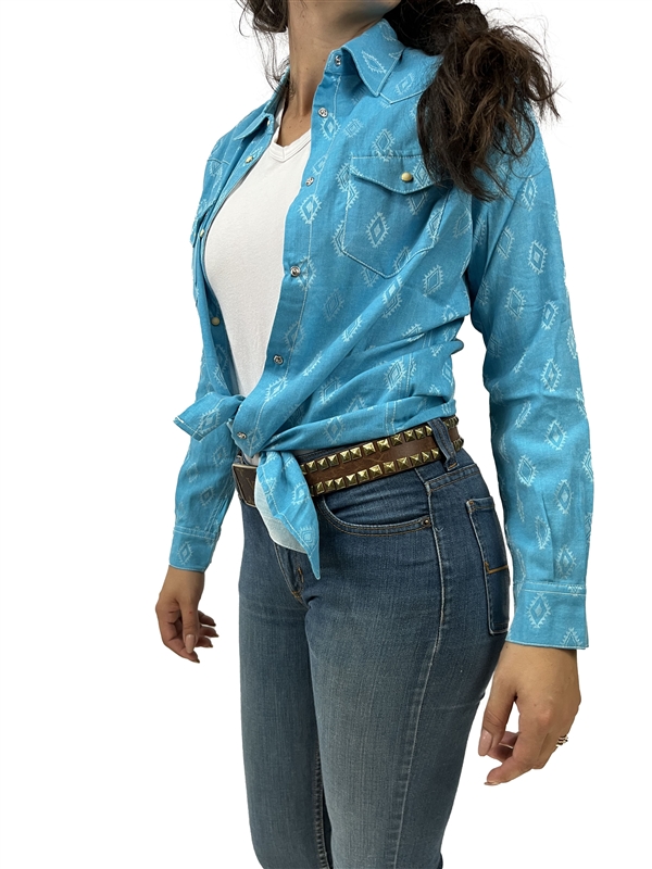 Shirt-RRRWomen's-Western-Teal