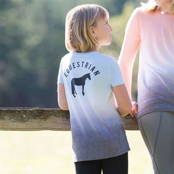 Kids' Dip Dye Equestrian Swing Tee