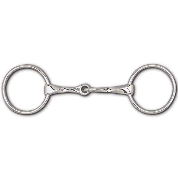 Loose Ring 13mm Slow Twist Snaffle- 3 1/4" Rings, Size: 5 1/2", 5"