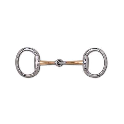 15mm Copper Snaffle Eggbutt - 3 1/2" Rings, Size: 4 3/4'', 5"