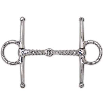 Stainless Steel Corkscrew Snaffle Full Cheek - 6 1/2" Cheek, Size: 5 1/2", 5"