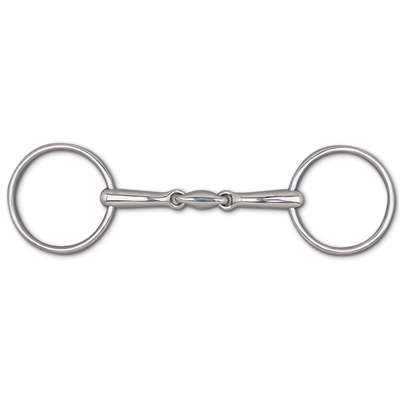 14mm 3-Piece Snaffle - 3 1/4" Rings, Size: 4 3/4'', 5 1/2", 5 1/4", 5"