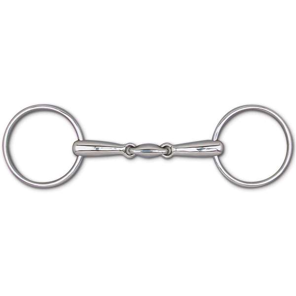 16mm 3-Piece Snaffle - 3 1/8" Rings, Size: 4 3/4'', 5 1/2", 5 1/4", 5", 6''