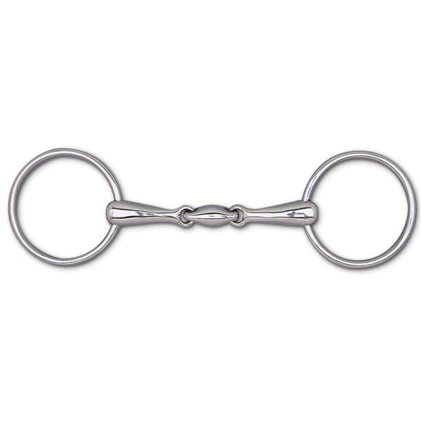 18mm 3-Piece Snaffle - 3 1/4" Rings, Size: 4 3/4'', 5 1/2", 5 1/4", 5"