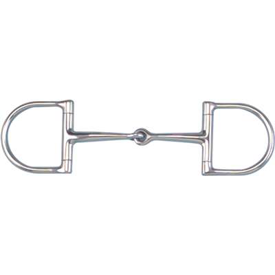 Pony Stainless Steel Snaffle Dee- 2 1/2" Rings, Size: 4 1/2'', 4''