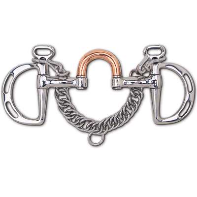 Copper Medium Port Correctional Uxeter Kimberwick - 3 1/2" Cheek, Size: 5"