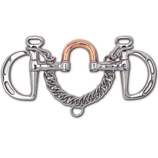 Copper Medium Port Correctional Uxeter Kimberwick - 3 1/2" Cheek, Size: 5"