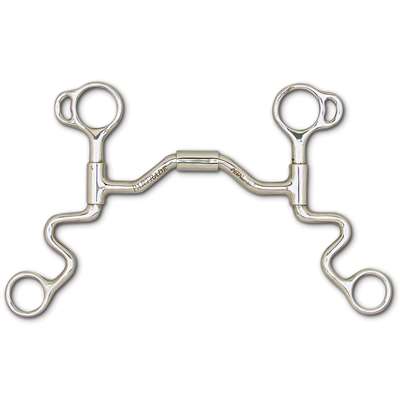 Stainless Steel Loose Jaw S-Shank - 5 1/2" Cheek Stainless Steel Medium Wide Port Swivel MouthpieceSize: 4 3/4'', 5 1/2", 5", 6''