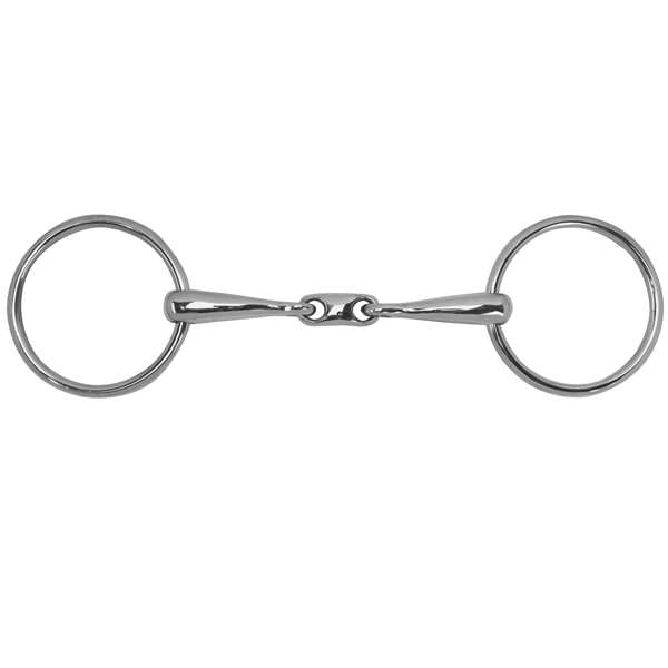 Loose Ring Bradoon with 13mm 3-Piece Lozenge Snaffle, Size: 5"