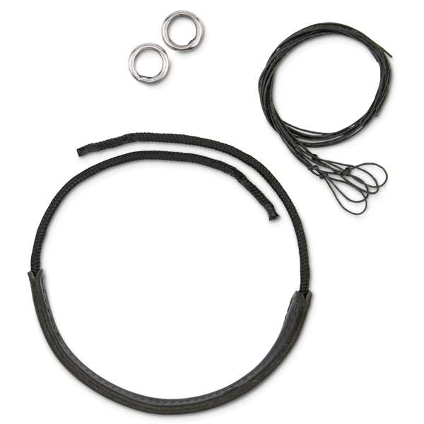 Myler Black Leather Noseband Kit for Combination Bits