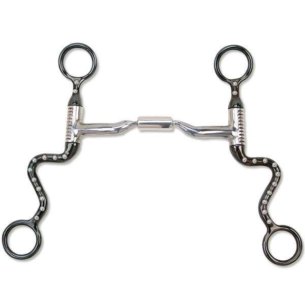 Myler Black Steel Seven Shank Low Port Comfort Snaffle MB 04, Size: 5"