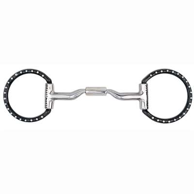 Myler Black Steel Western Dee Low Port Comfort Snaffle MB 04, Size: 5"