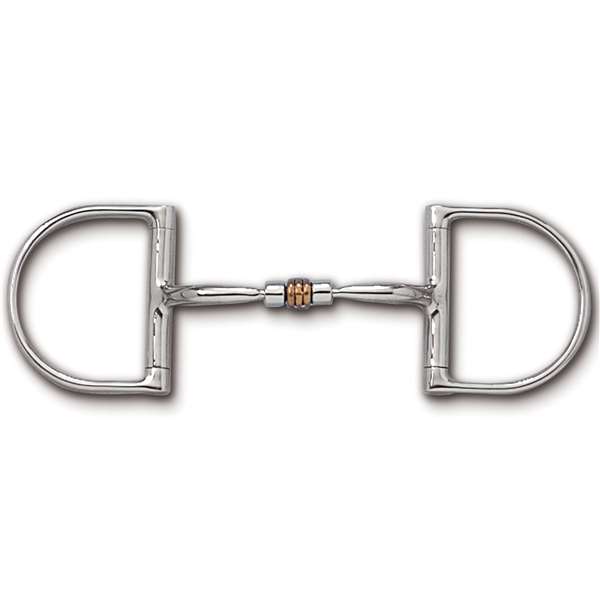 Myler Dee without Hooks Comfort Snaffle with Copper Roller MB 03, Size: 5"
