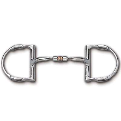 Myler Dee with Hooks Comfort Snaffle with Copper Roller MB 03, Size: 5"