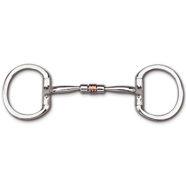 Myler Eggbutt without Hooks and Comfort Snaffle Copper Roller MB 03, Size: 5"