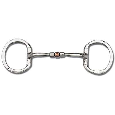 Myler Eggbutt with Hooks Comfort Snaffle with Copper Roller MB 03, Size: 5"