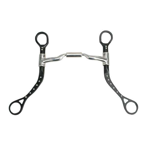 Myler MBB Black Flat Shank with Sweet Iron Low Port Comfort Snaffle MB 04, Level 2, Size 5"
