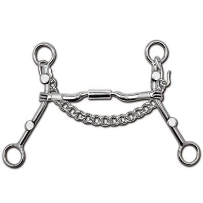 Myler Lynn McKenzie Bit 5" HBG Gag with Sweet Iron Low Port Comfort Snaffle  MB 04, level 2, Size 5"