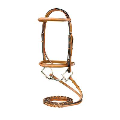 Silverleaf Fancy Square Raised Padded Bridle with Matching Reins