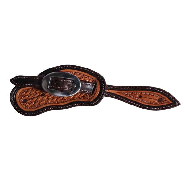 Professional's Choice Buckaroo Spur Strap Natural W/Black Border