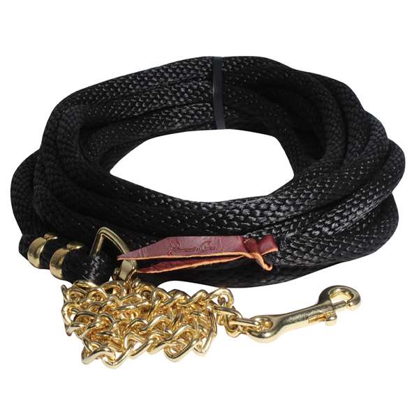 Professional's Choice Black Poly Rope Lunge Line with Chain