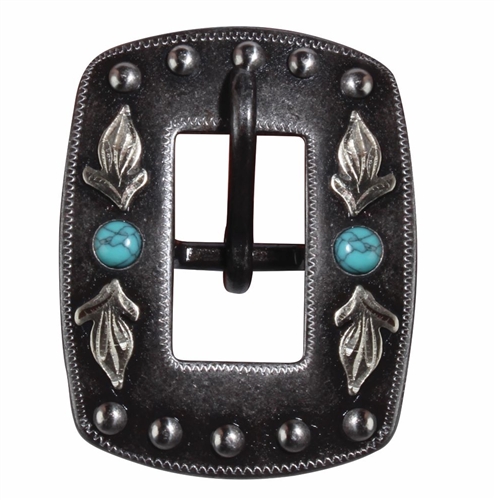 Professional's Choice Centerbar Buckle Feather 5/8" Turquoise