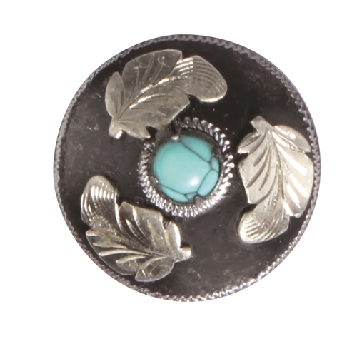 Professional's Choice Concho with Turquoise Feather Design