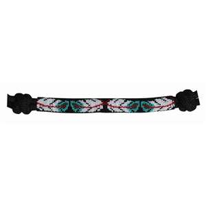 Halter Rope Beaded Black/Feathers