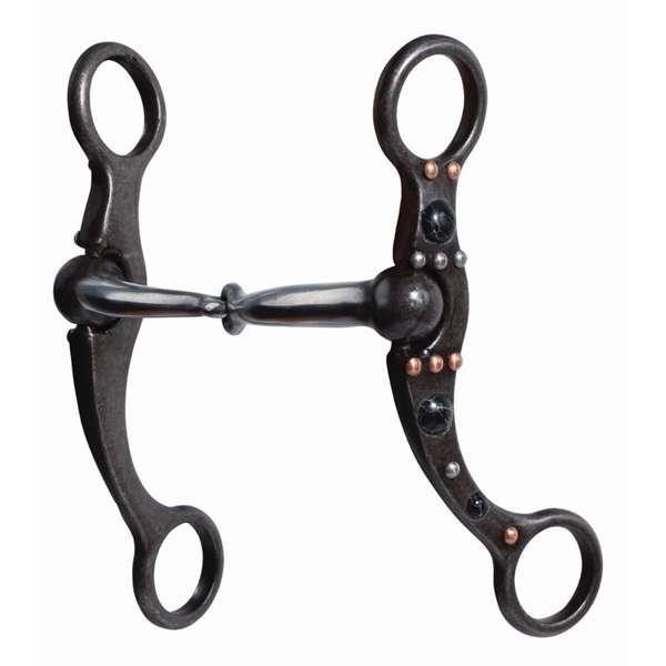 Bit Professional's Choice Black Dot Shank Snaffle