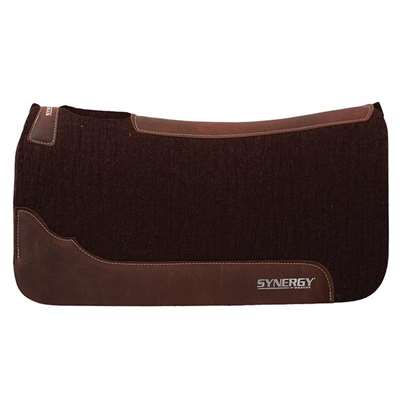 Synergy Contoured Steam Pressed 100% Merino Wool Felt Performance Saddle Pad, 3/4" Thick