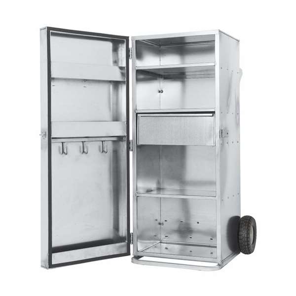 Single Door Galvanized Showbox, 5'