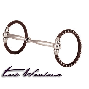 Western Offset Dee Bit, 5" Sweet Iron Snaffle Mouth with Copper Inlay