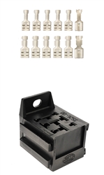 9-Pos Relay Connector & Terminal Kit .250" with Locking Lance