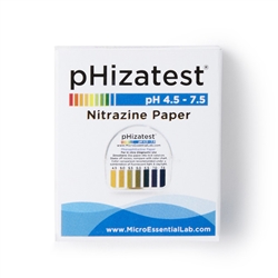 pHizatest Vaginal pH Test Paper, 4.5 to 7.5 pH