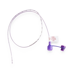 Argyle Purple PVC Neonatal and Pediatric Feeding Tube Safe Enteral ENFIT Connection, 8Fr, 16",