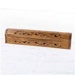 Wooden Incense Box, Decorative Cutouts