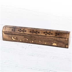 Wooden Incense Box, Floral Carving