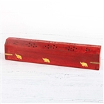 Wooden Incense Box, Red