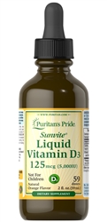 Liquid Vitamin D3 5000 IU by Puritan's Pride, 2 oz.